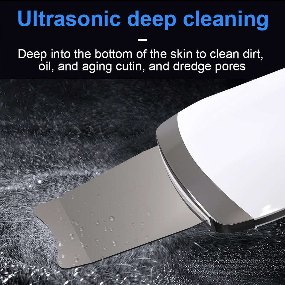 Electric Ultrasonic Skin Scrubber Face Spatula Home Ultrasonic Skin Scrubber Facial Cleaner Handheld Mini Derma Galvanica Tightening Face Scrubber Machine Skin Scrubber USB Ultrasonic